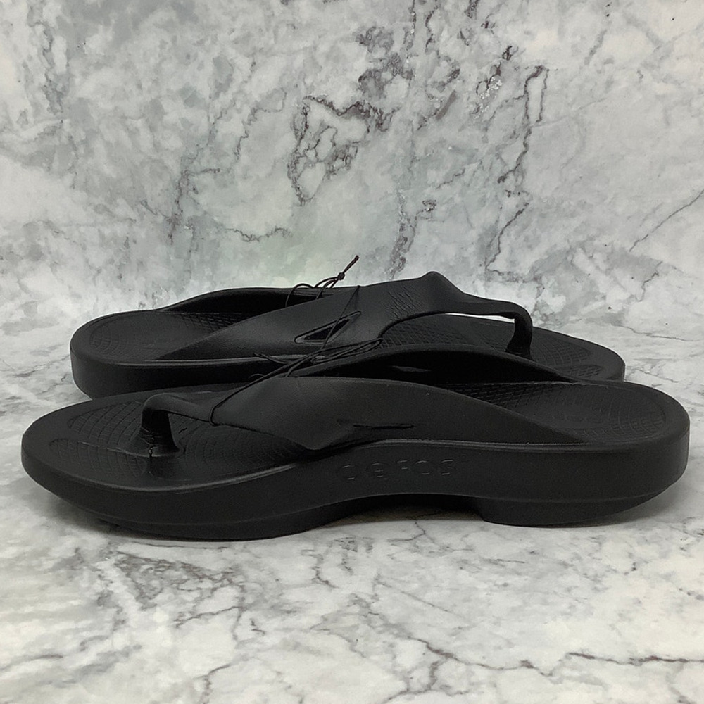 Oofos OOriginal Black Sandals W12 M10 Recovery Footwear Flip Flop P2-57 - Picture 3 of 10
